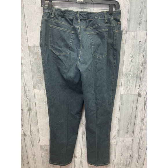 Bill Blass Womens Size 16 PolySpandex Straight Leg Back Elastic Waist Jeans - Picture 3 of 6